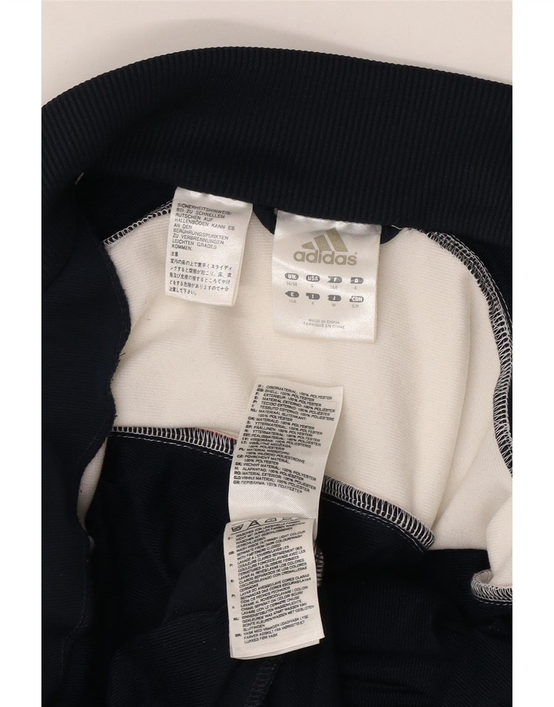 ADIDAS Træningsdragt til mænd, topjakke UK 36/38 Small Navy Blue Colourblock