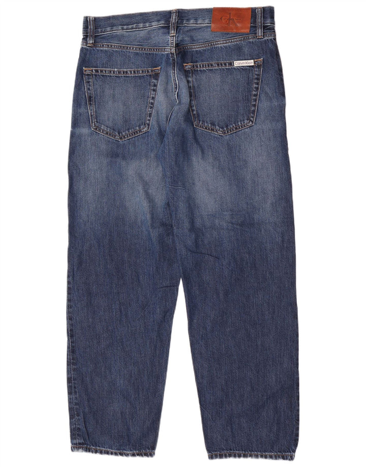Calvin Klein Herre tilspidsede jeans W31 L27 blå bomuld