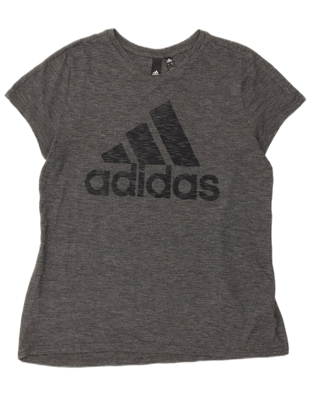 ADIDAS Womens Graphic T-Shirt Top UK 16/18 Large Grey Polyester