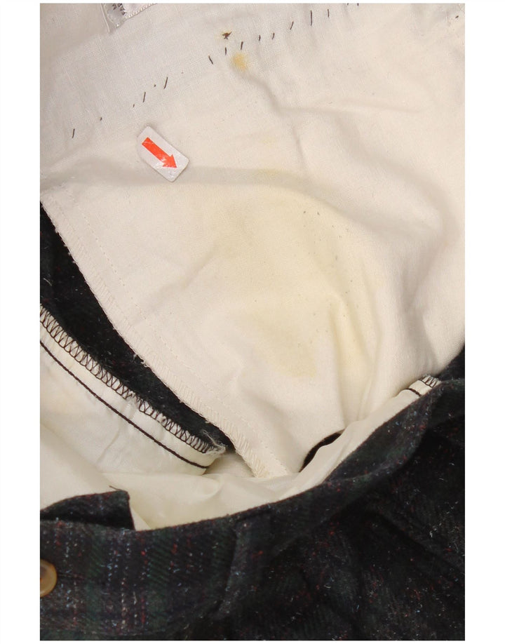 Ciao Herre Lige Casual Bukser IT 48 Medium W32 L33 Grøn Plaid