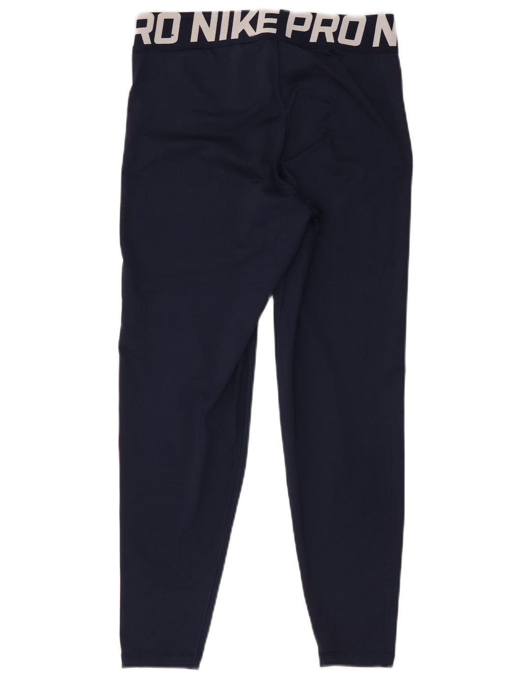 Nike Dame Dri Fit Grafiske Leggings UK 14 Medium Navy Blue Polyester