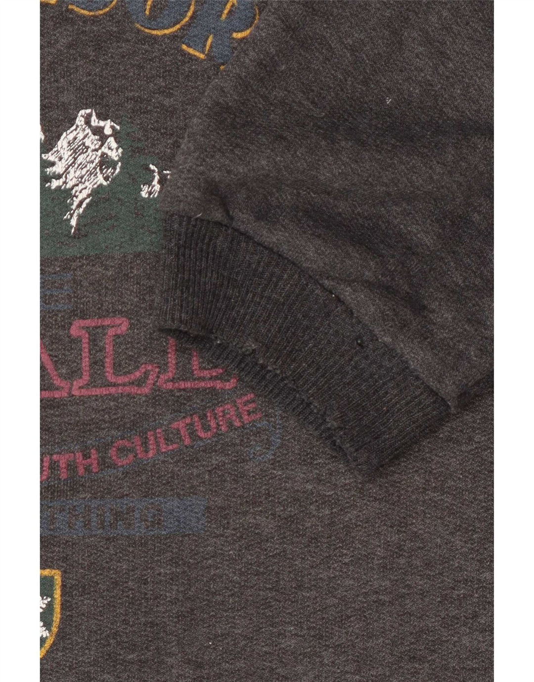 Wampum Herre grafisk sweatshirt jumper stor grå