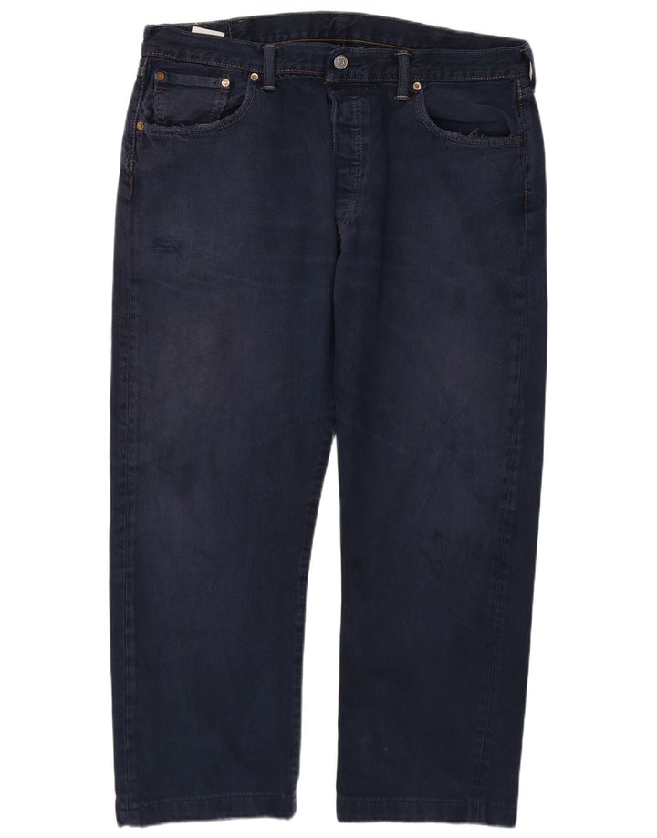 Levi's Herre 501 Straight Jeans W38 L27 Marineblå