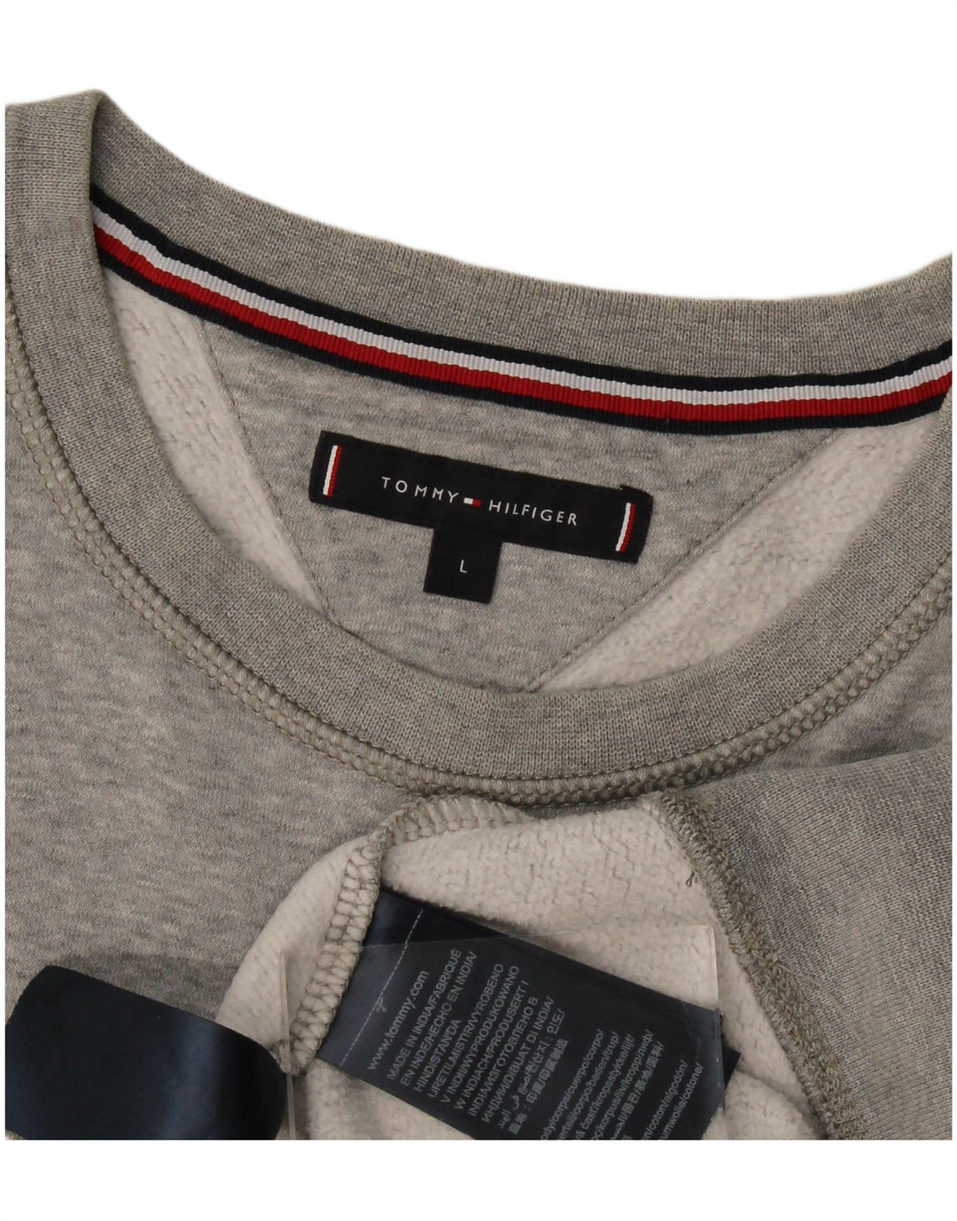 Tommy Hilfiger Herre Grafisk Sweatshirt Jumper Stor Grå Bomuld