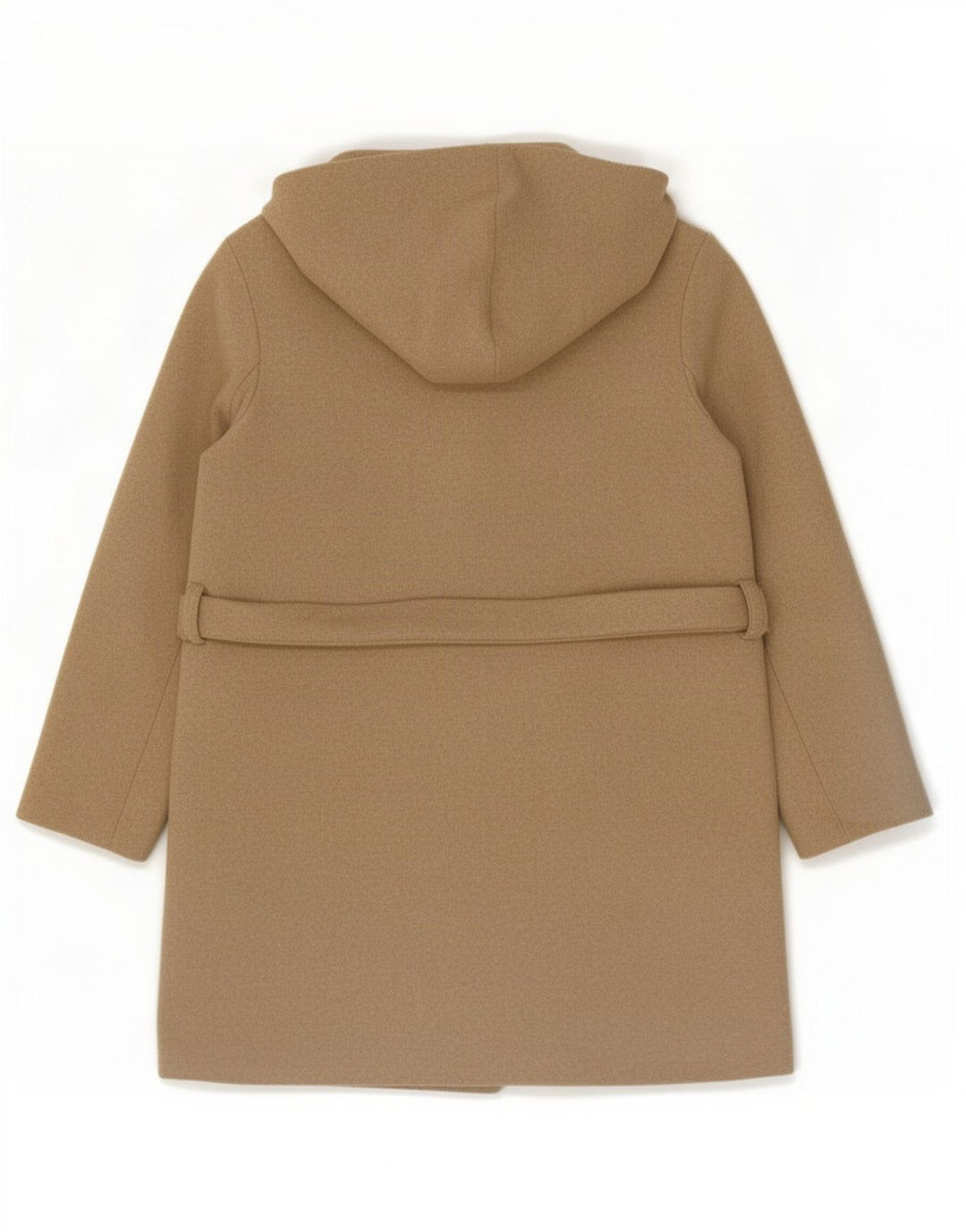 Zara Dame Hætte Loose Fit Overfrakke UK 14 Medium Beige Polyester