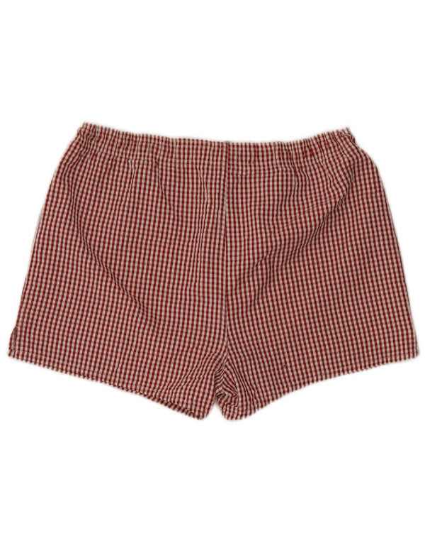Ermenegildo Zegna Badeshorts til mænd Large Red Gingham