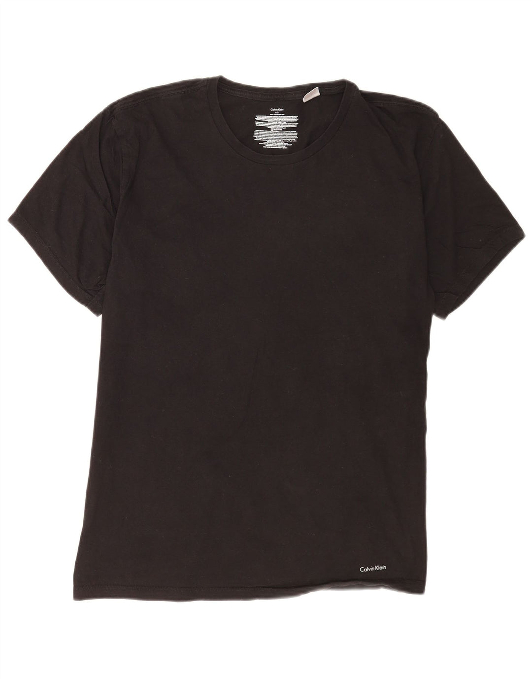 Calvin Klein Herre T-Shirt Top Stor Sort Bomuld