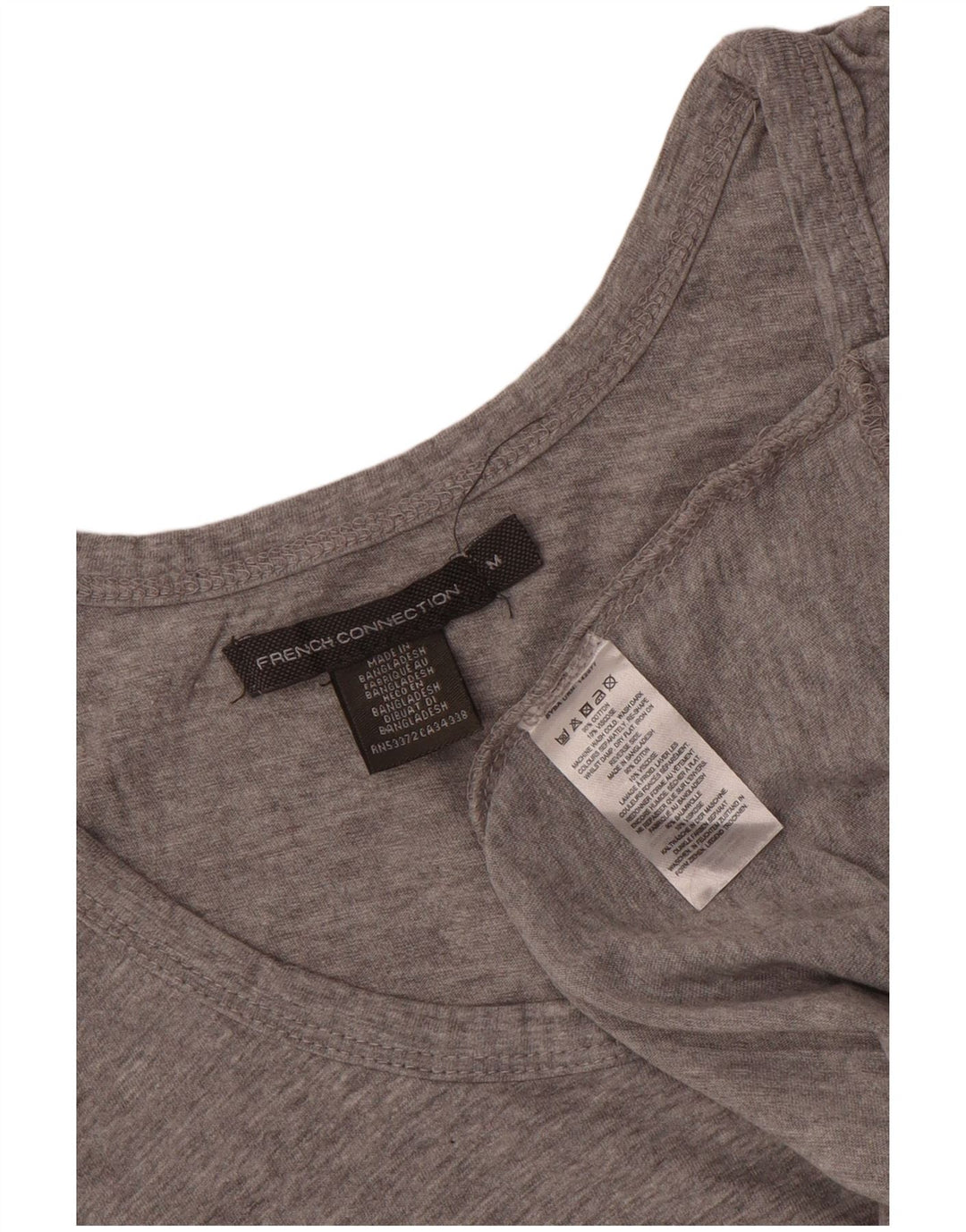 French Connection Herrevest Top Medium Grey Colourblock Bomuld