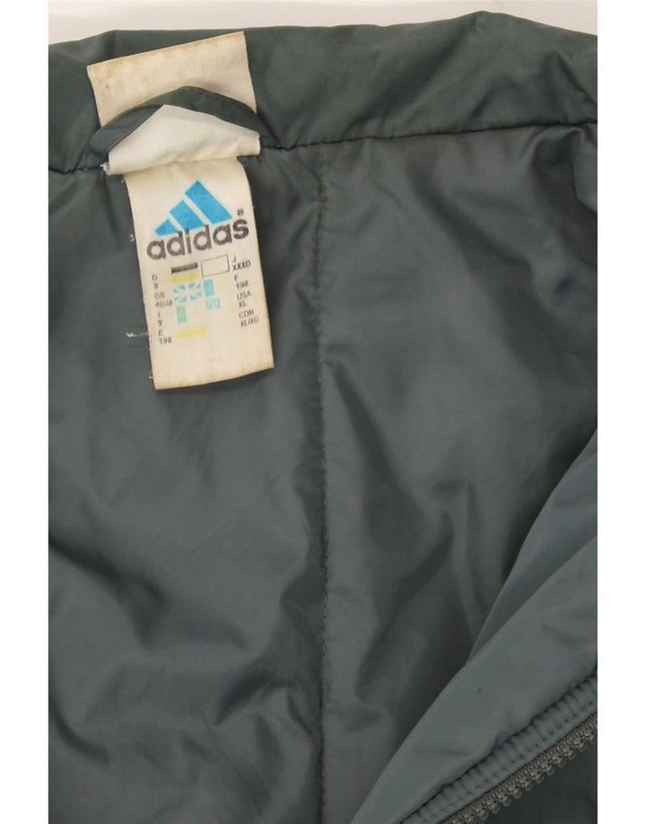 ADIDAS Mens Windbreaker Jacket UK 46/48 XL Navy Blue Polyamide Vintage Adidas and Second-Hand Adidas from Messina Hembry 