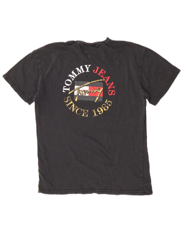 Tommy Hilfiger Herre grafisk T-shirt Top Lille sort bomuld