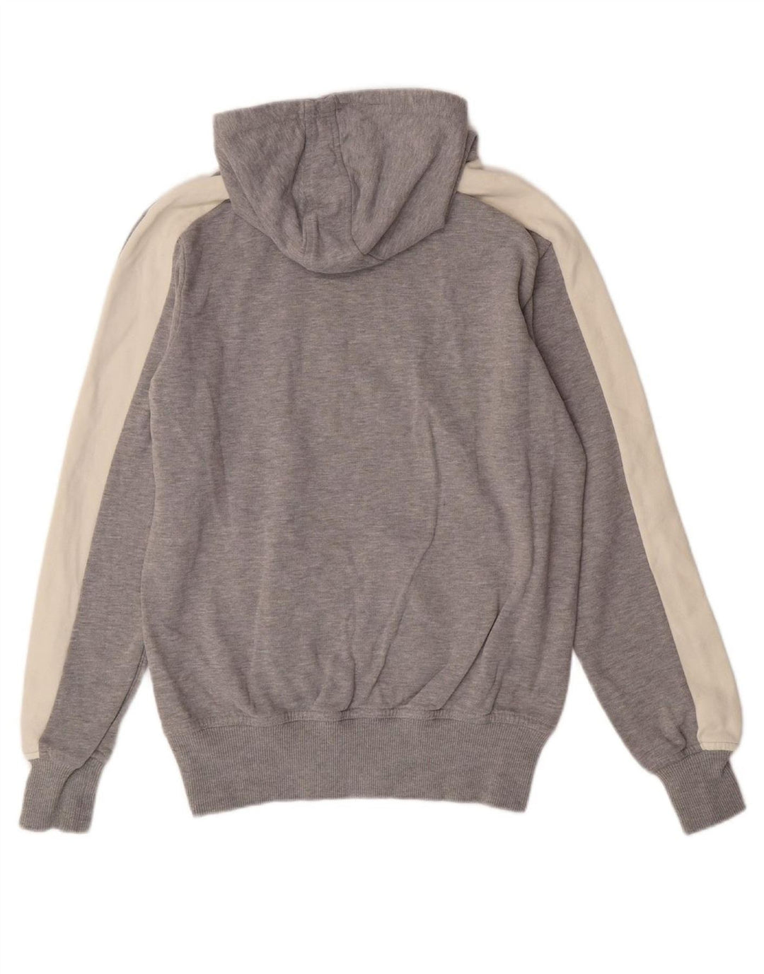 PUMA Mens Hoodie Jumper Small Grey Colourblock Cotton