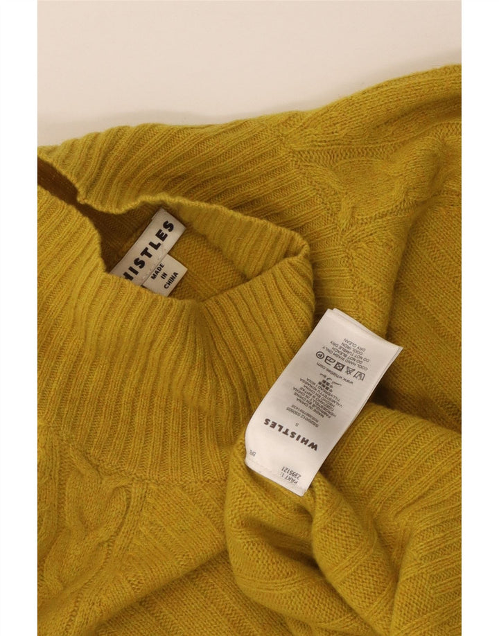 Whistles Dame Oversized Turtle Neck Jumper Sweater UK 10 Small Yellow