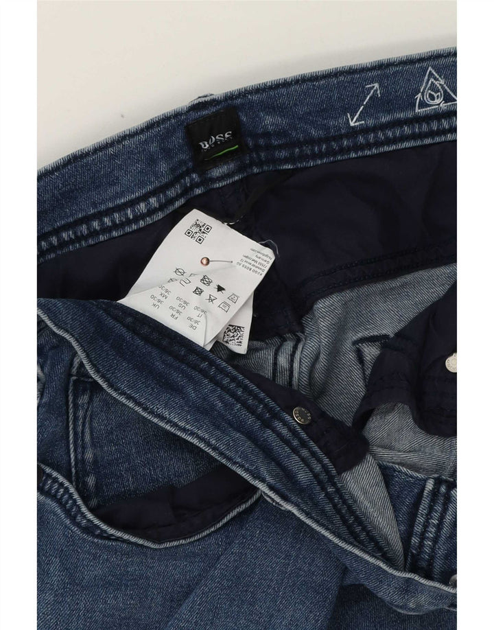 Hugo Boss Herre Slim Jeans W36 L30 Blå Bomuld
