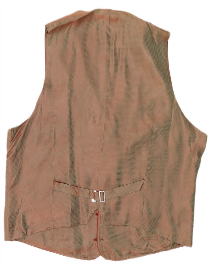 VINTAGE Herrevest IT 50 Medium Rød Colourblock Viscose