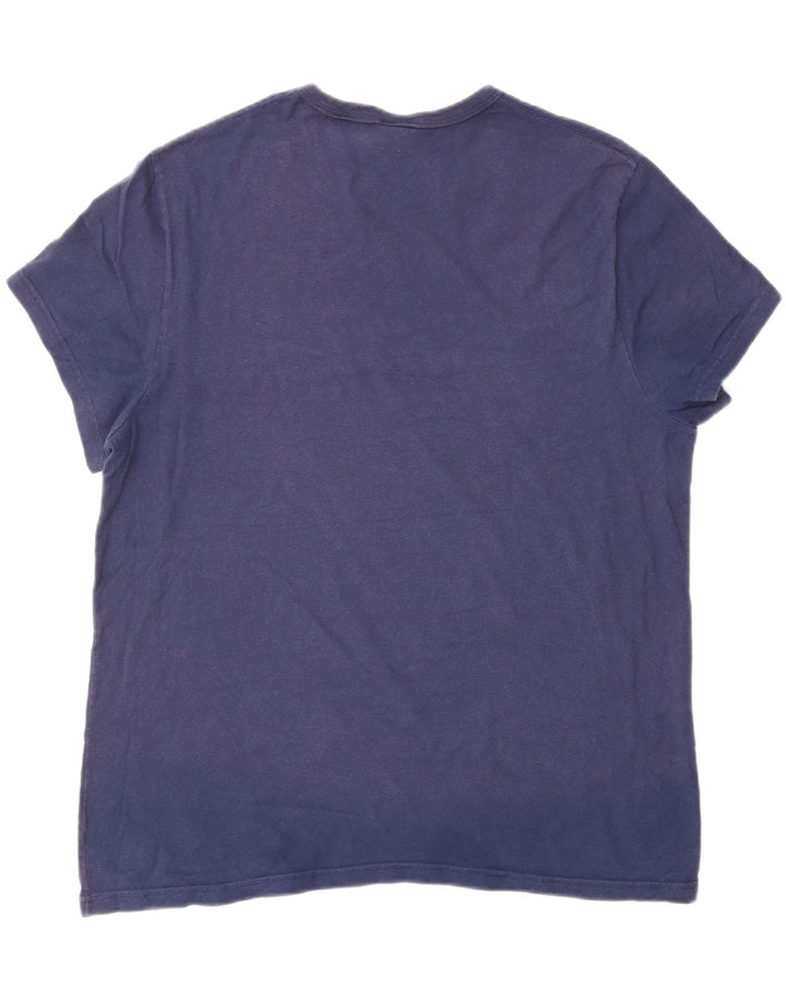 Champion Herre grafisk T-shirt top XL marineblå bomuld