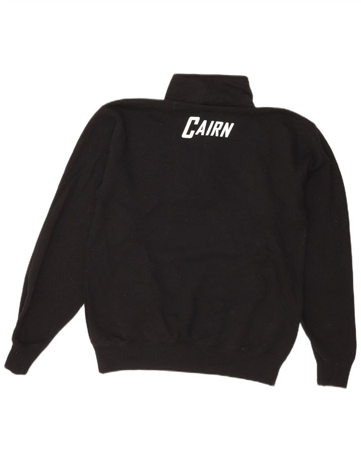 Champion Herre Grafisk Zip Neck Sweatshirt Jumper Medium Sort Bomuld