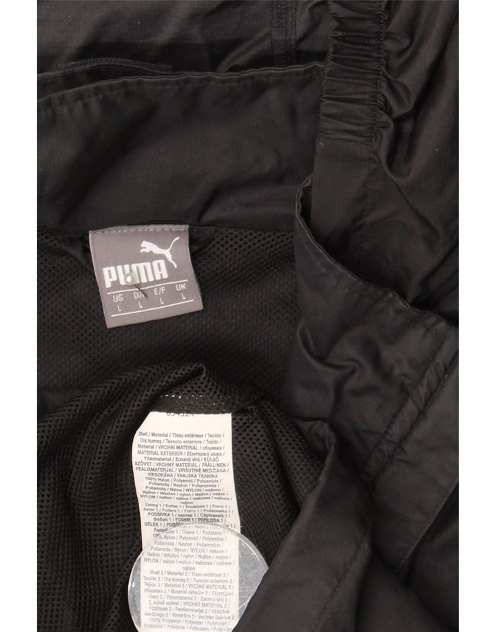 Puma Regnjakke med hætte til mænd UK 40 Stor sort nylon