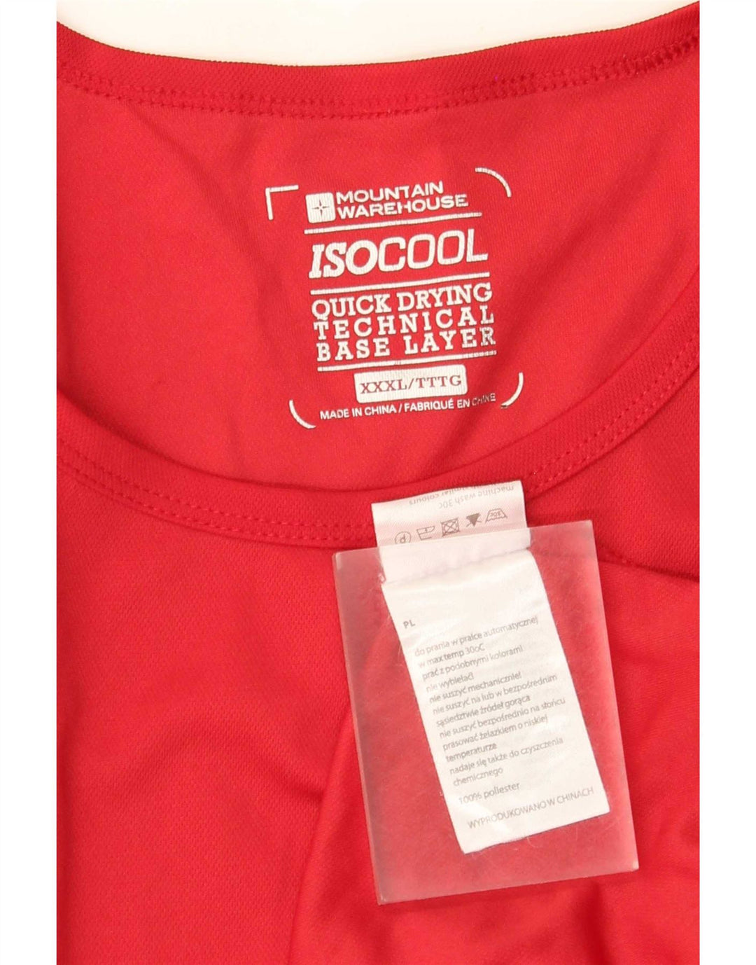 Mountain Warehouse Herre IsoCool T-Shirt Top 3XL Rød Polyester