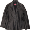 VINTAGE Womens Leather Jacket UK 14 Medium Black Leather Vintage Vintage and Second-Hand Vintage from Messina Hembry 