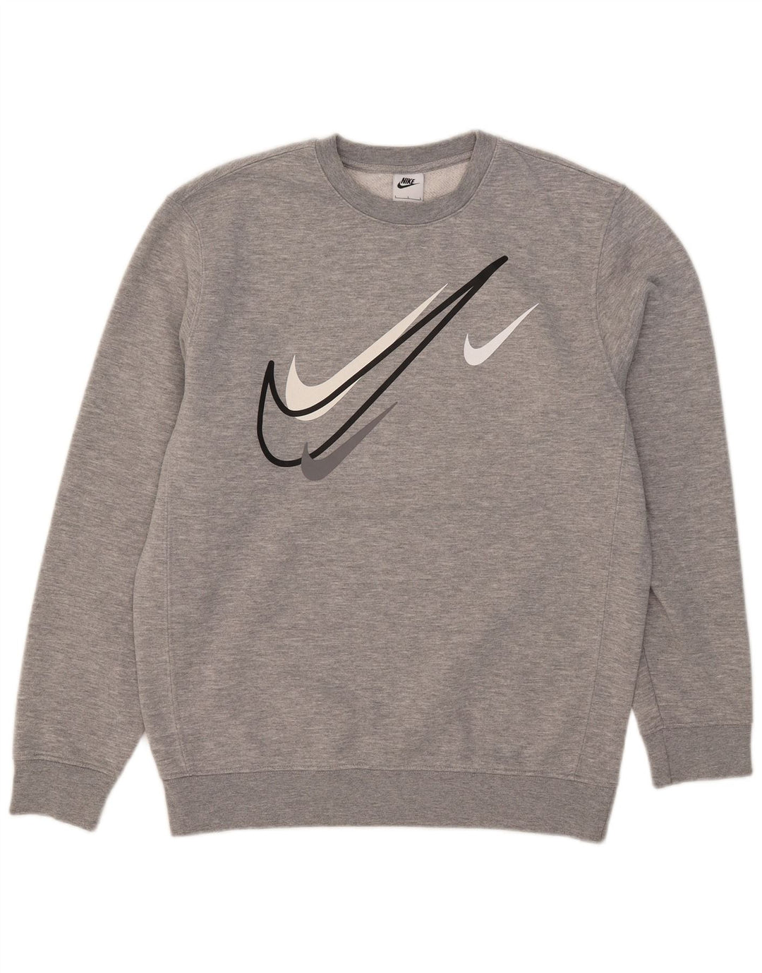 Nike grafisk sweatshirt til mænd, stor grå bomuld