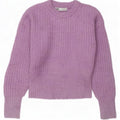 Zara Dame Boat Neck Jumper Sweater UK 10 Small Purple Polyester