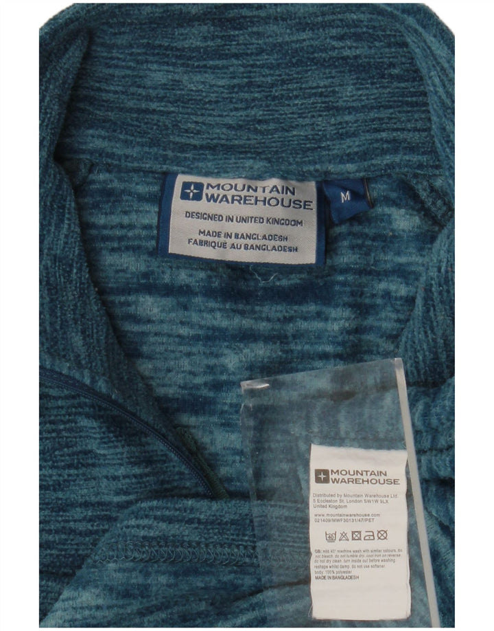 Mountain Warehouse Herre Zip Neck Fleece Jumper Medium Blue Flecked