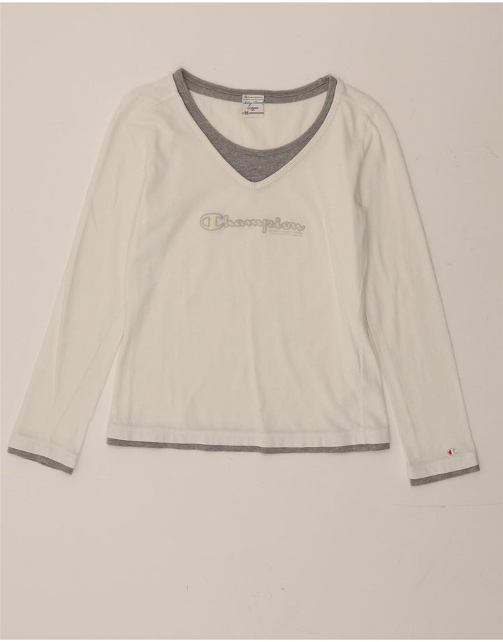 Champion Dame Grafisk Top Langærmet UK 12 Medium White
