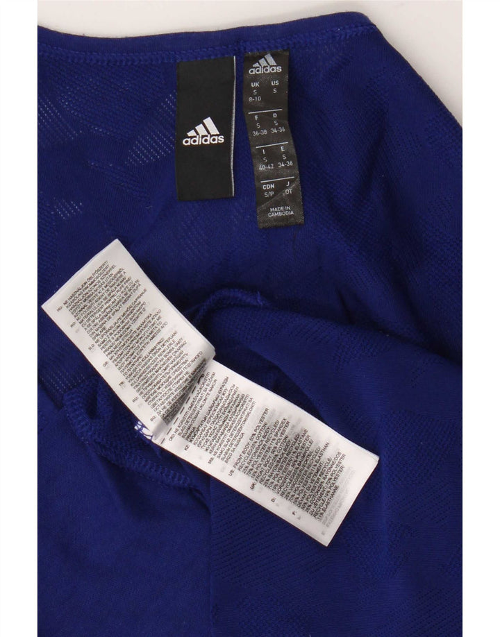 Adidas Damevest Top UK 8/10 Small Blue Polyester