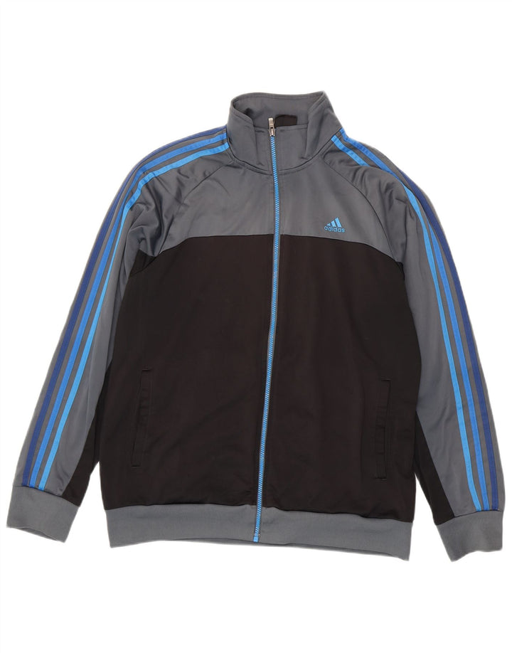 Adidas Træningsdragt til mænd Top jakke UK 44/46 Large Grå Colourblock Polyester