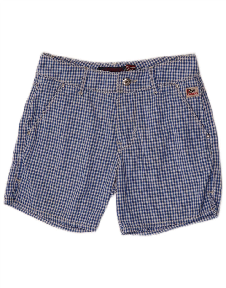 Roy Rogers Chino-shorts til drenge 11-12 år W26 blå Gingham polyamid