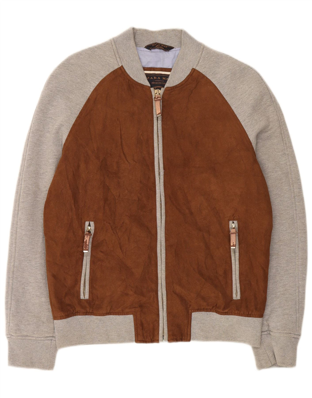 Zara Træningsdragt til mænd Topjakke XL Brun Polyester