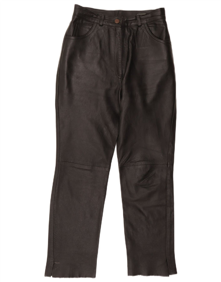 Lanvin Dame Læderbukser IT 40 Small W28 L27 Sort