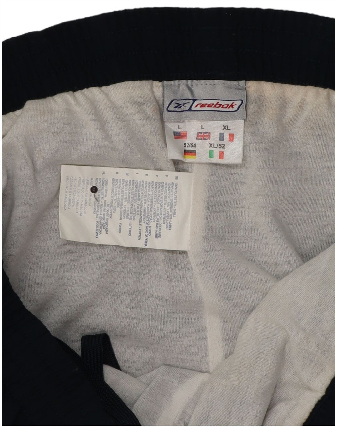 Reebok Herre træningsdragt Bukser Large Navy Blue Polyester