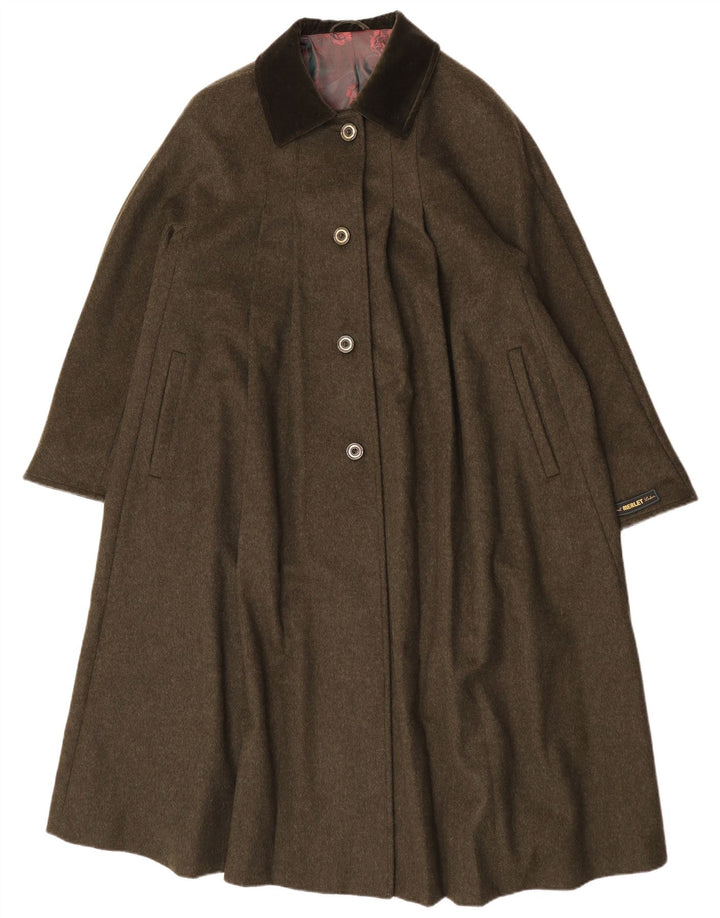 Merlet Dame Oversized Overfrakke IT 42 Medium Khaki Virgin Wool
