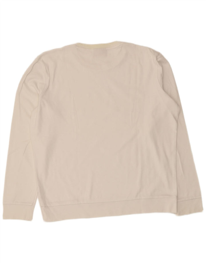 Hugo Boss Herre Grafisk Sweatshirt Jumper XL Hvid Bomuld
