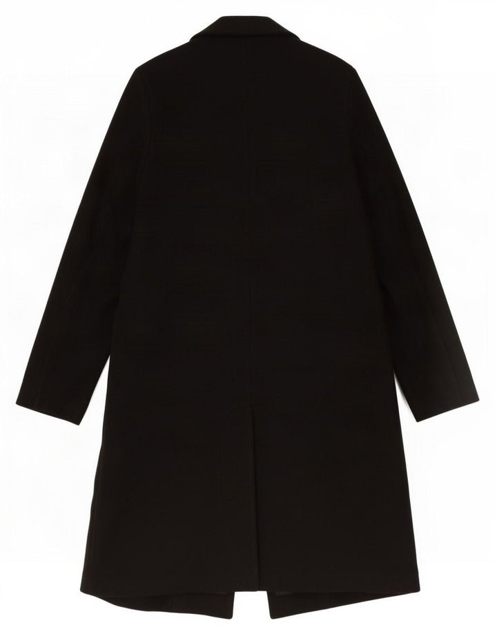 Zara Dame Overfrakke UK 10 Lille Sort Polyester