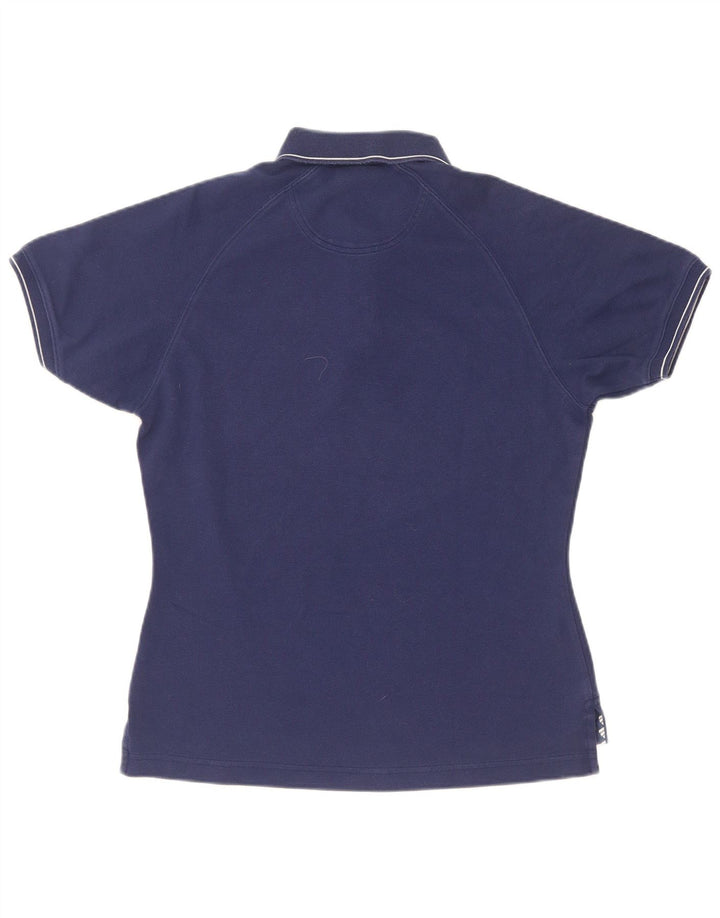 Adidas Dame Polo Shirt UK 12 Medium Navy Blue Bomuld