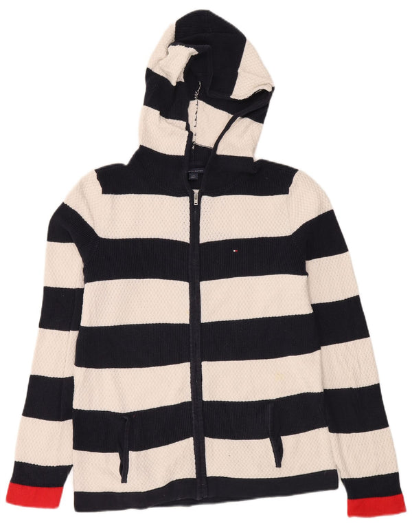 TOMMY HILFIGER Cardigantrøje til kvinder UK 16 Stor marineblå stribet