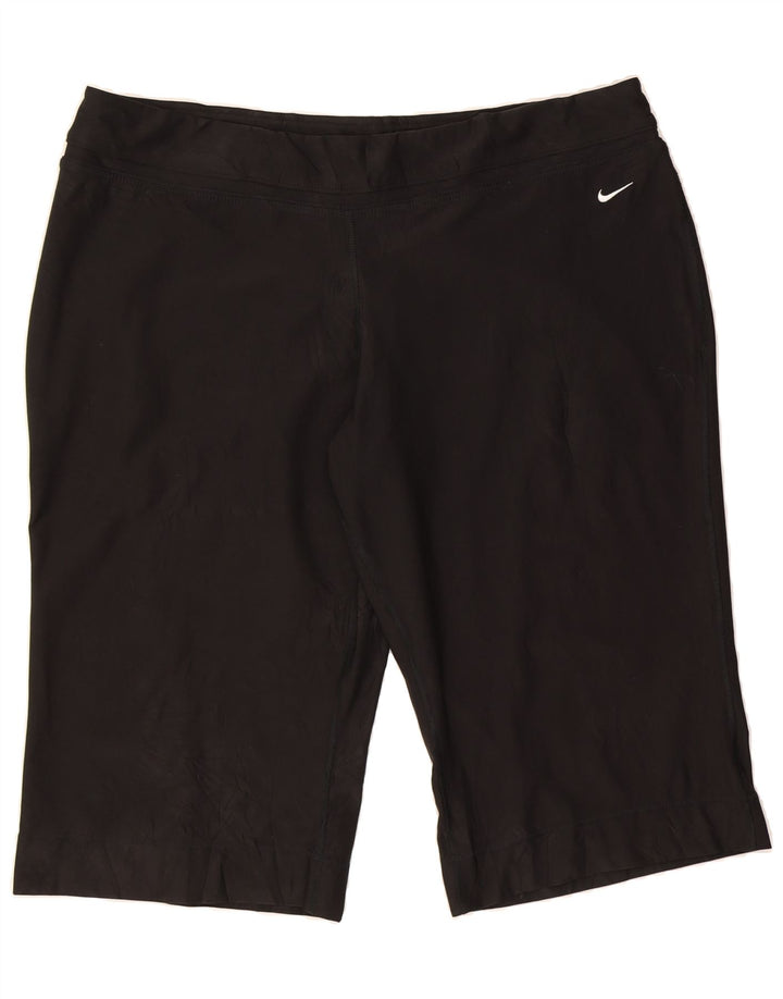 NIKE Womens Dri Fit Sport Shorts UK 22 3XL  Black Polyester Vintage Nike and Second-Hand Nike from Messina Hembry 