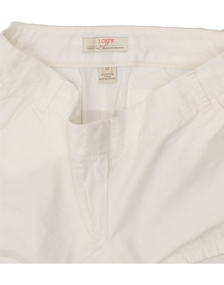 J. CREW Womens Broken In Chino Shorts US 10 Large W34 White Cotton Vintage J. Crew and Second-Hand J. Crew from Messina Hembry 