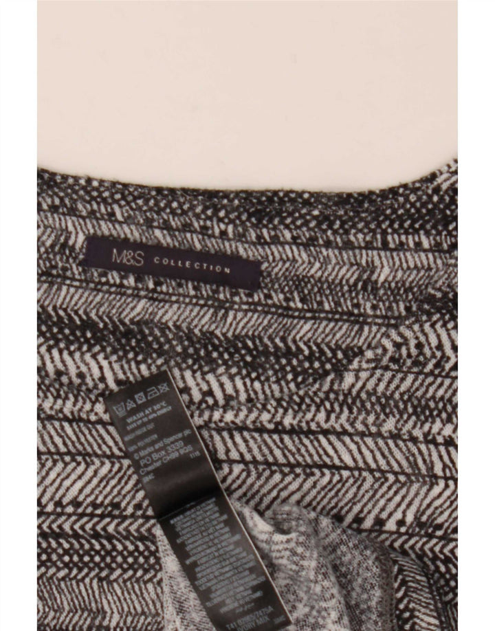 Marks & Spencer Dame Top 3/4 ærme UK 8 lille Off White Stribet