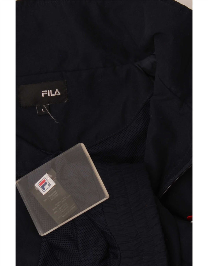 Fila Træningsdragt til mænd, topjakke, stor marineblå stribet polyester