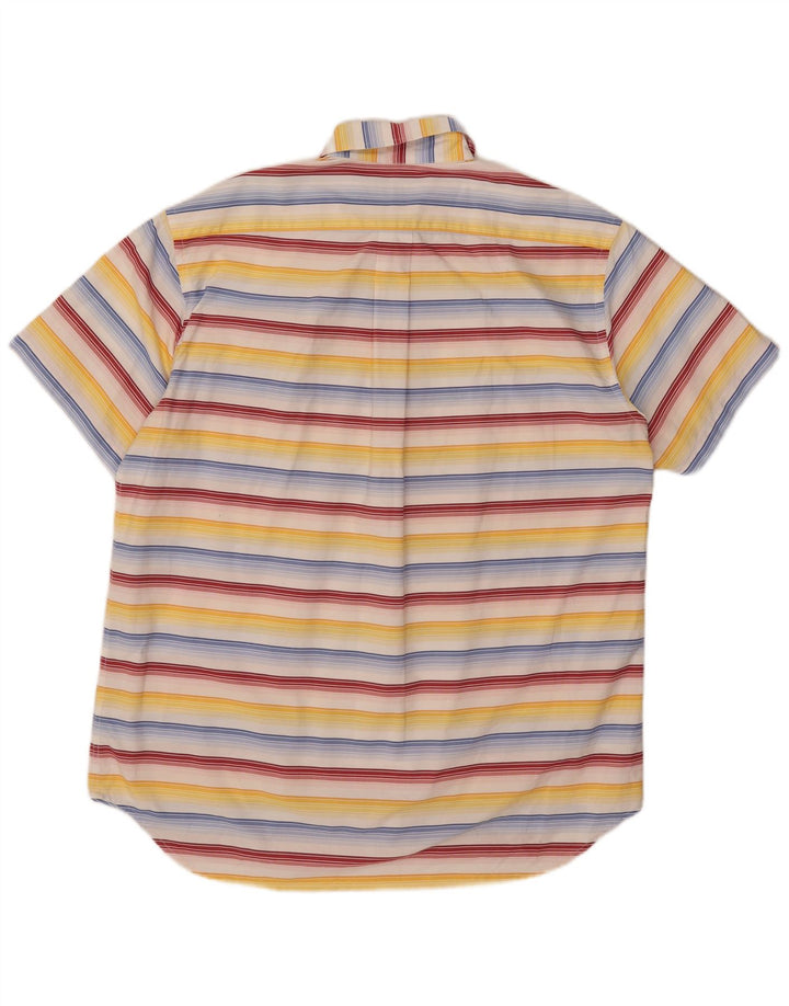 Marina Yachting Herre kortærmet skjorte str. 43 Stor flerfarvet stribet
