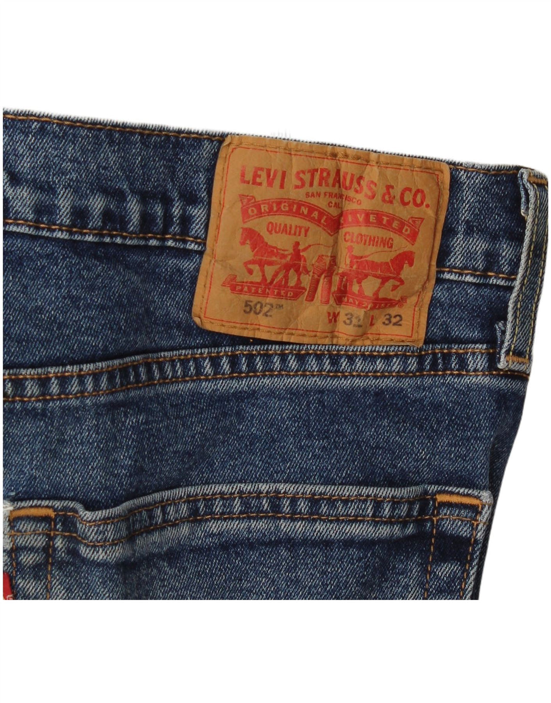 Levi's Womens 502 tilspidsede jeans W31 L32 blå bomuld