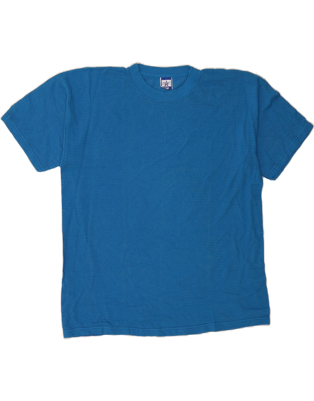 VINTAGE Mens T-Shirt Top 2XL Blue Cotton Vintage Vintage and Second-Hand Vintage from Messina Hembry 