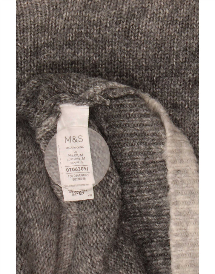 Marks & Spencer Dame Rullehals sweater UK 14 Medium Grey