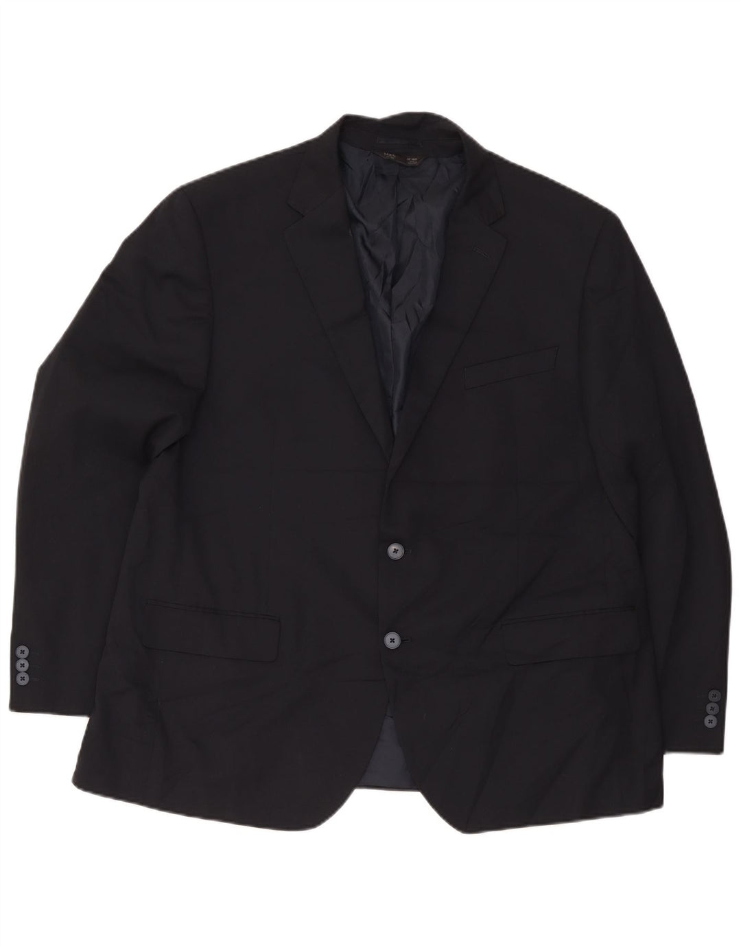Marks & Spencer Herre 2-knaps blazerjakke UK 48 4XL Marineblå Polyester
