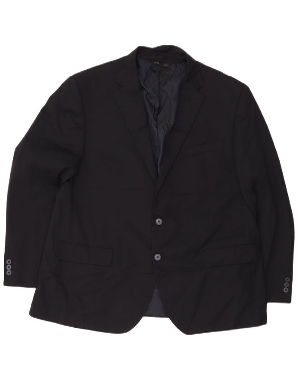 Marks & Spencer Herre 2-knaps blazerjakke UK 48 4XL Marineblå Polyester