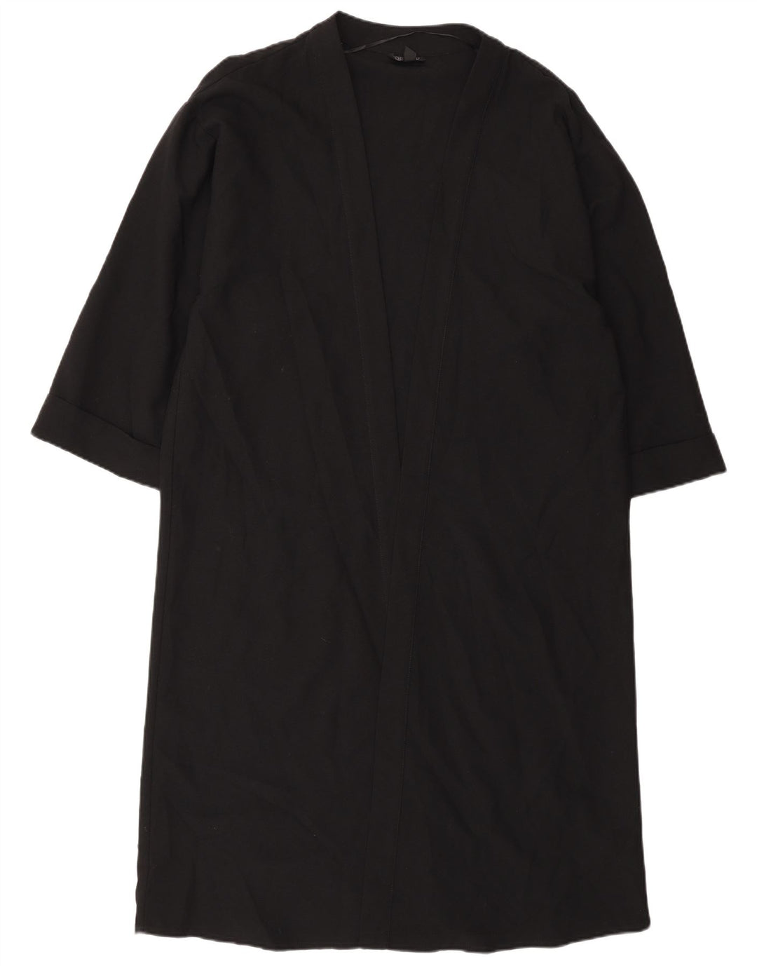 Topshop Dame 3/4-ærmet Robe Dress UK 14 Large Black Polyester