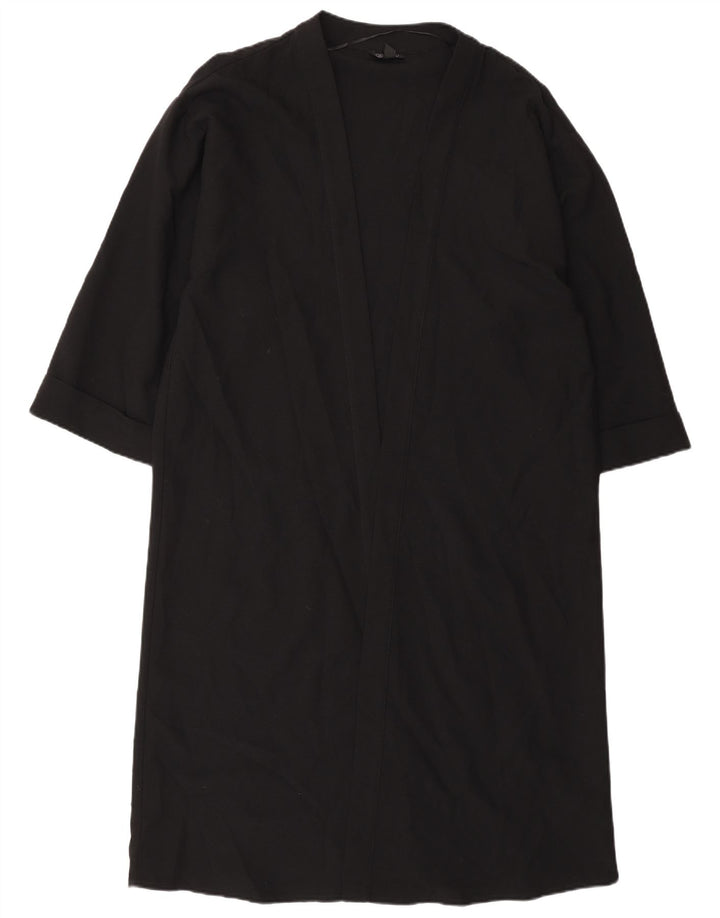 Topshop Dame 3/4-ærmet Robe Dress UK 14 Large Black Polyester